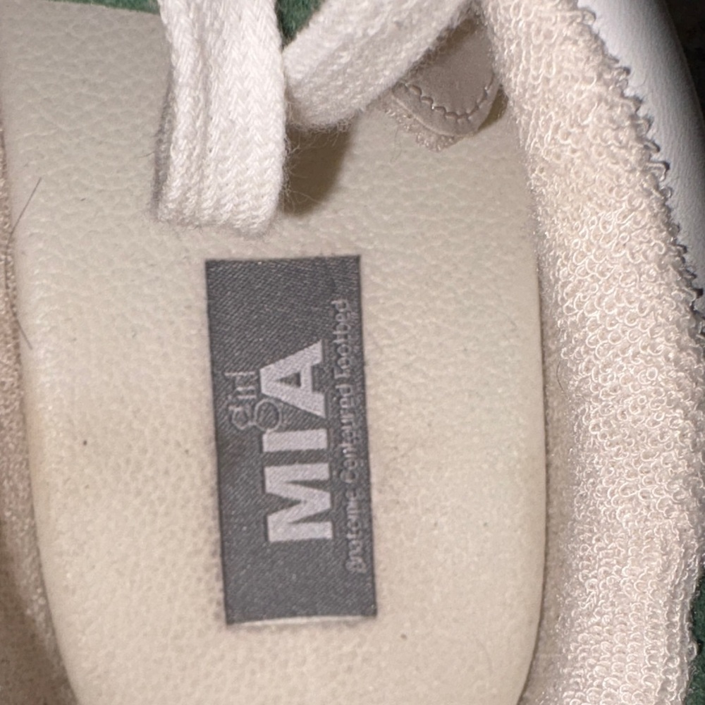 MIA White and Green Sneakers - Picture 3 of 5